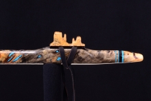 Buckeye Burl Native American Flute, Minor, Mid A#-4, #H8J